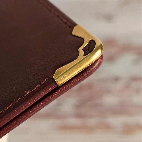 Cartier EUC Mastline Vintage Bordeaux Leather Long Wallet 🍷 - Picture 12 of 16
